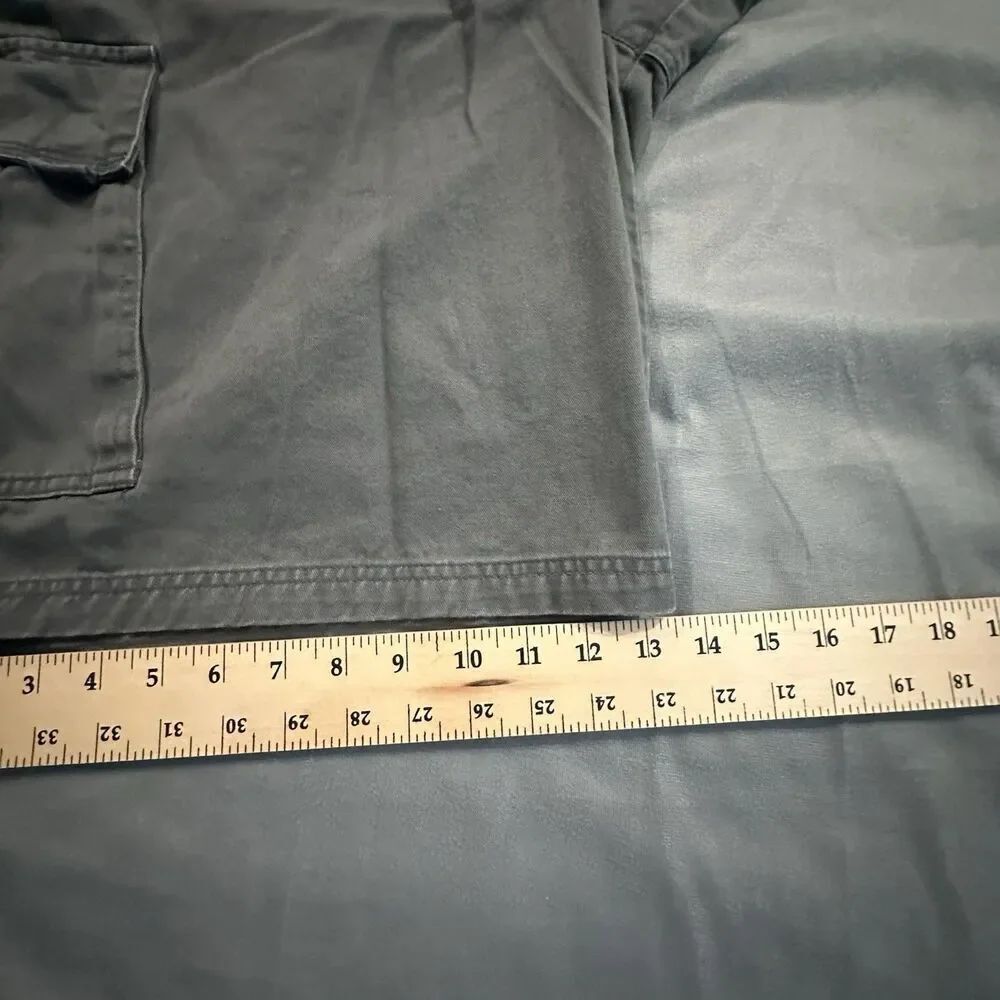 Quiksilver Cargo Shorts Mens 38 Baggy Gray Surf Skate Vintage Y2K Embroidery - Picture 5 of 12